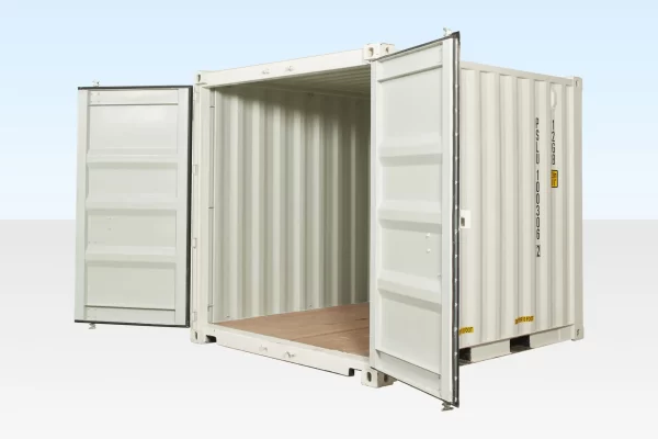 10ft x 8ft Shipping Container (One Trip) White (RAL 9003) - Image 2