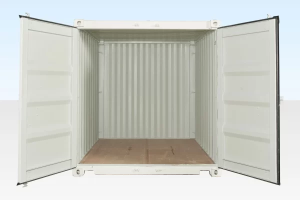 10ft x 8ft Shipping Container (One Trip) White (RAL 9003) - Image 4