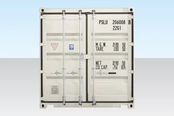 20ft Shipping Container (One Trip) White (RAL 9003) - Image 3