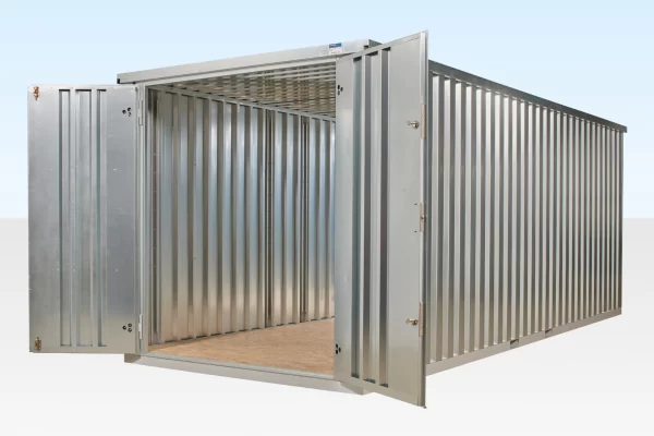 6m XL Flat Pack Container Store – Galvanised - Image 3