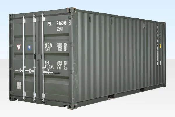 20ft Shipping Container (One Trip) Dark Green (RAL 6007) - Image 2