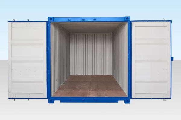 20ft Self Storage Container with Bamboo Floor – Blue - Image 4