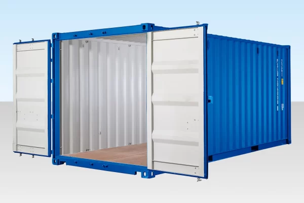 20ft Self Storage Container with Bamboo Floor – Blue - Image 5